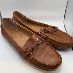 Lauren Ralph Lauren Briley Tan Leather Loafers